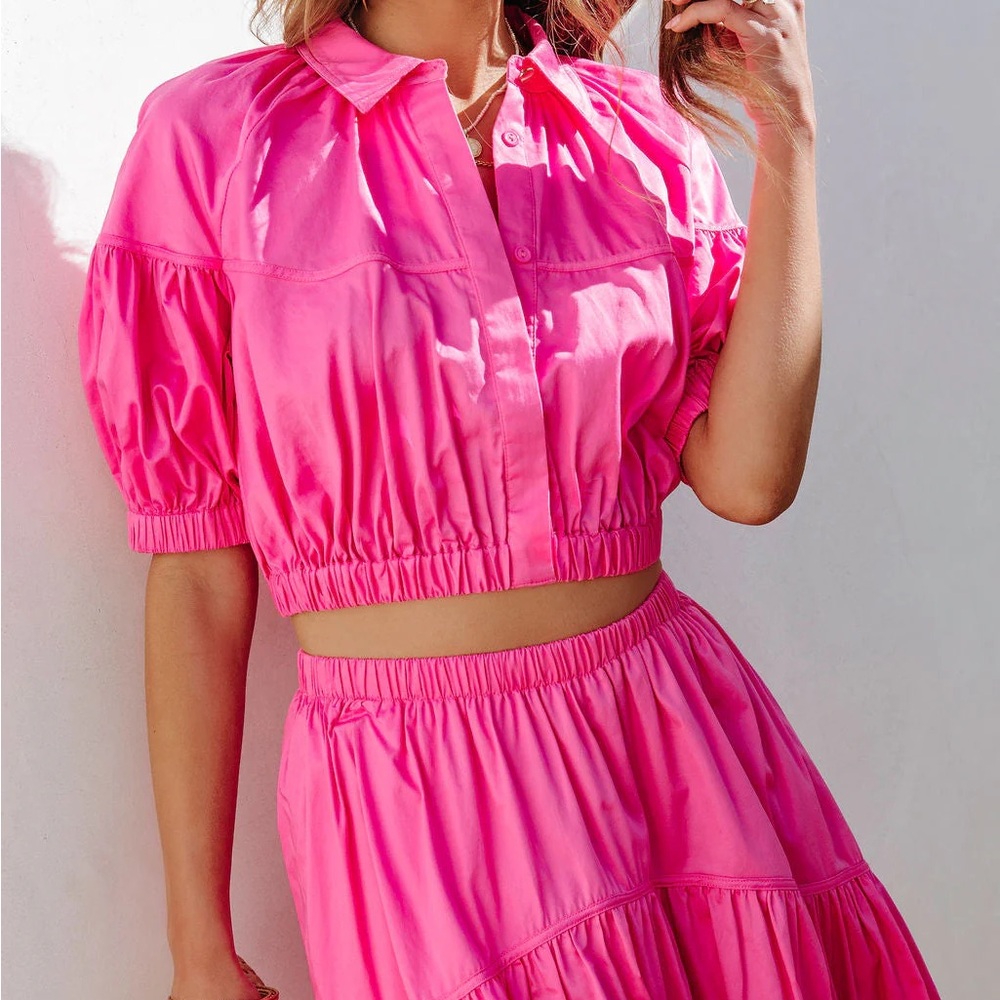 Sunny Meadow Crop Top - Hot Pink never worn from VICI
